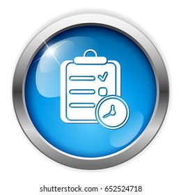 clipboard and clock icon