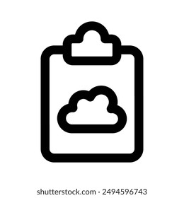 Clipboard with cloud, an amazing icon of cloud file, internet data storage
