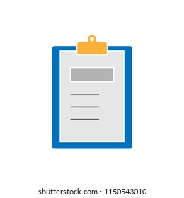 Clipboard color icon, vector illustration design. Communication collection.