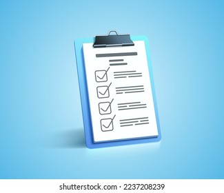 Clipboard communication, management service page, business paper. Vector illustration