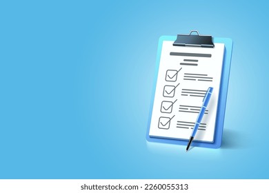 Clipboard communication, management service page, business paper. Vector illustration