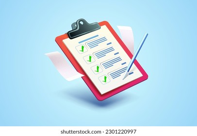 Clipboard communication, management service page, business paper. Vector illustration