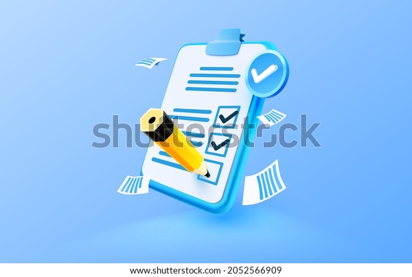 Clipboard communication, management service\
page, business paper. Vector\
illustration