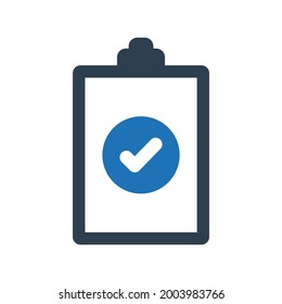 Clipboard complete icon.agreement,check (vector illustration)