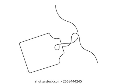 Portapapeles continuo de una línea dibujando Ilustración vectorial de contorno minimalista
