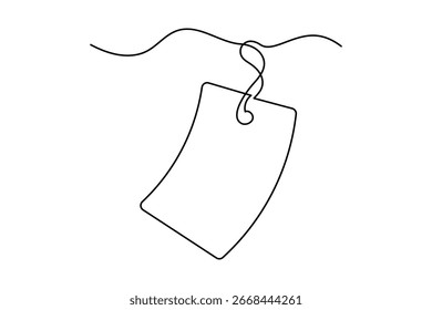 Clipboard continuous one line drawing minimalist outline vector illustration
