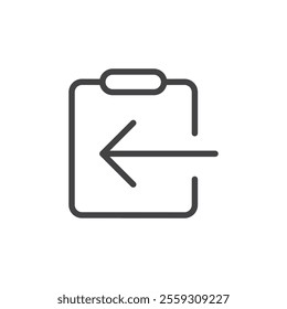 Clipboard copy icon Logo symbol outline set