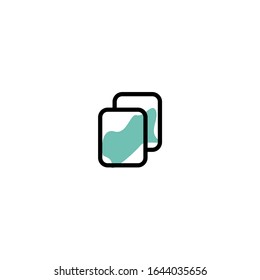 Clipboard Copy. User Interface UI Icon Set. Unique Colored Outline Style. Editable Vector.