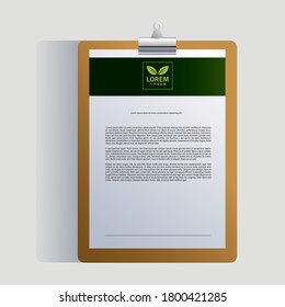 clipboard, corporate identity template on white background vector illustration design