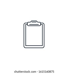 Clipboard creative icon. From Stationery icons collection. Isolated Clipboard sign on white background