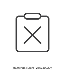 Clipboard cross icon Logo symbol outline set