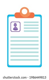 portapapeles con el documento currículum vitae