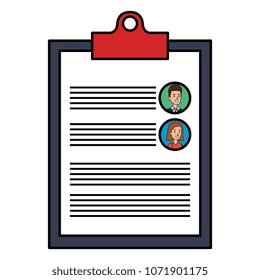 clipboard with curriculum vitae document