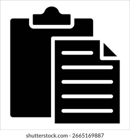 Clipboard Data Icon Element For Design