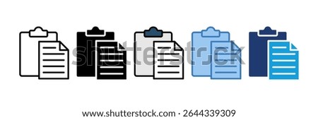 Clipboard Data Icon Element For Design