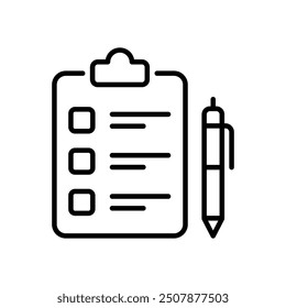 Clipboard description icon vector stock illustration
