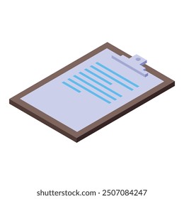 Clipboard is displaying a blank document with blue lines, suggesting an opportunity to add important information