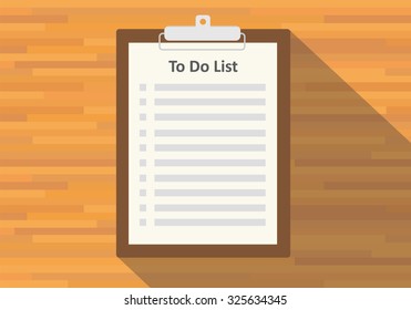 clipboard to do list paper flat vector long shadow