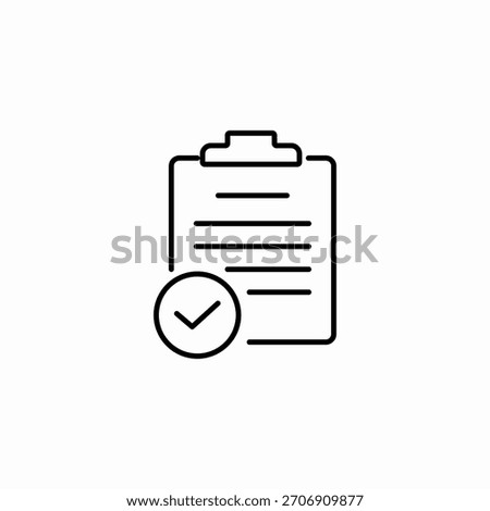 clipboard document approved icon sign vector