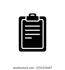 Área de transferência com o ícone de construção ou escritório em preto e branco do documento