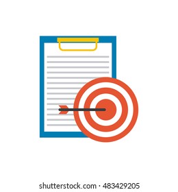 clipboard document with business icon vector illustration design