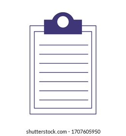 clipboard document checklist isolated icon design vector illustration line style