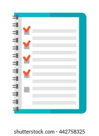 Clipboard document checklist test icon questionnaire symbol illustration
