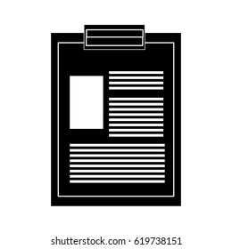 clipboard with document icon image 