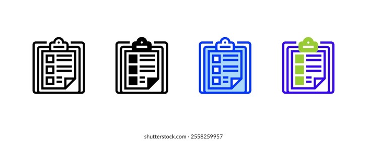 Clipboard with Document Icon. linear style sign for mobile concept and web design. Outline vector icon. Symbol, logo illustration. Vector