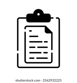 Clipboard with a document icon, representing tasks or notes