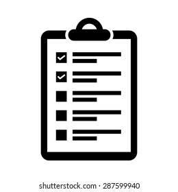 Clipboard Document Icon - Vector