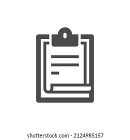 Clipboard with document icon vector image