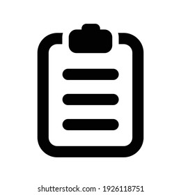 Icono de documento del portapapeles,panel,texto (ilustración vectorial)
