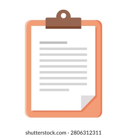 Clipboard document illustration representing checklists reports forms and administrative paperwork suitable for office management business organization planning compliance and workplace productivity related projects