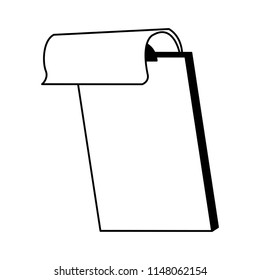 Clipboard document isolated in black and white