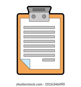 clipboard document isolated icon