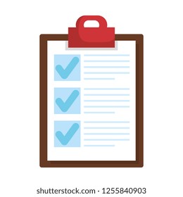 clipboard document isolated icon