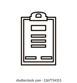clipboard document isolated icon