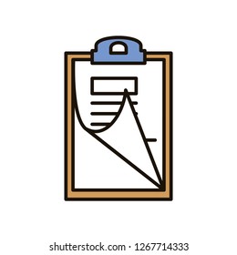 clipboard document isolated icon