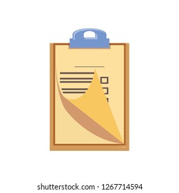 clipboard document isolated icon