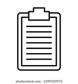 clipboard document isolated icon