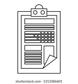 clipboard document isolated icon