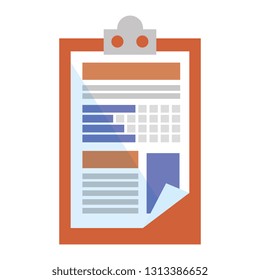 clipboard document isolated icon