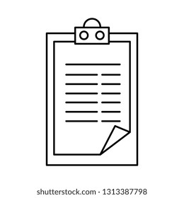clipboard document isolated icon
