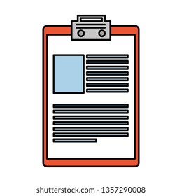 clipboard document isolated icon