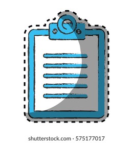 clipboard document isolated icon