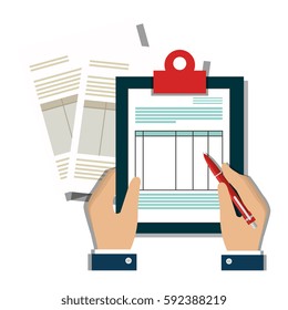 clipboard document isolated icon