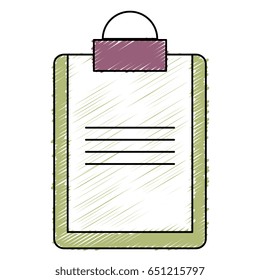 clipboard document isolated icon