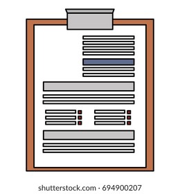 clipboard document isolated icon