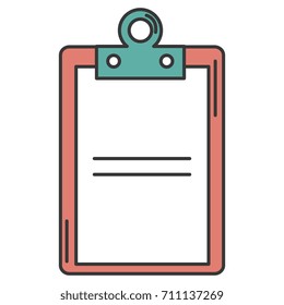 clipboard document isolated icon